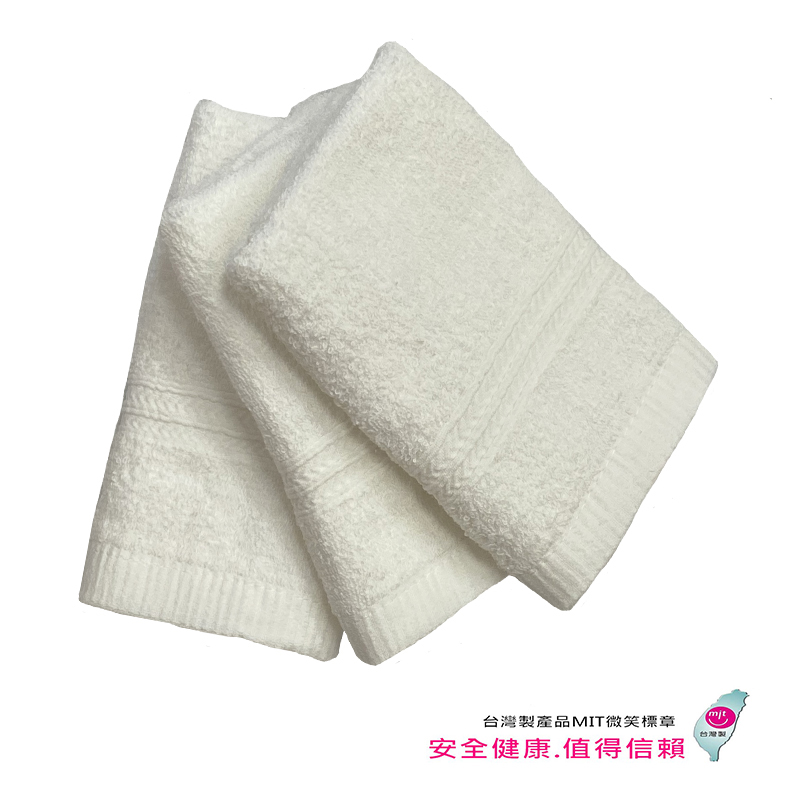 台灣製原棉無染緞檔毛巾3入, , large