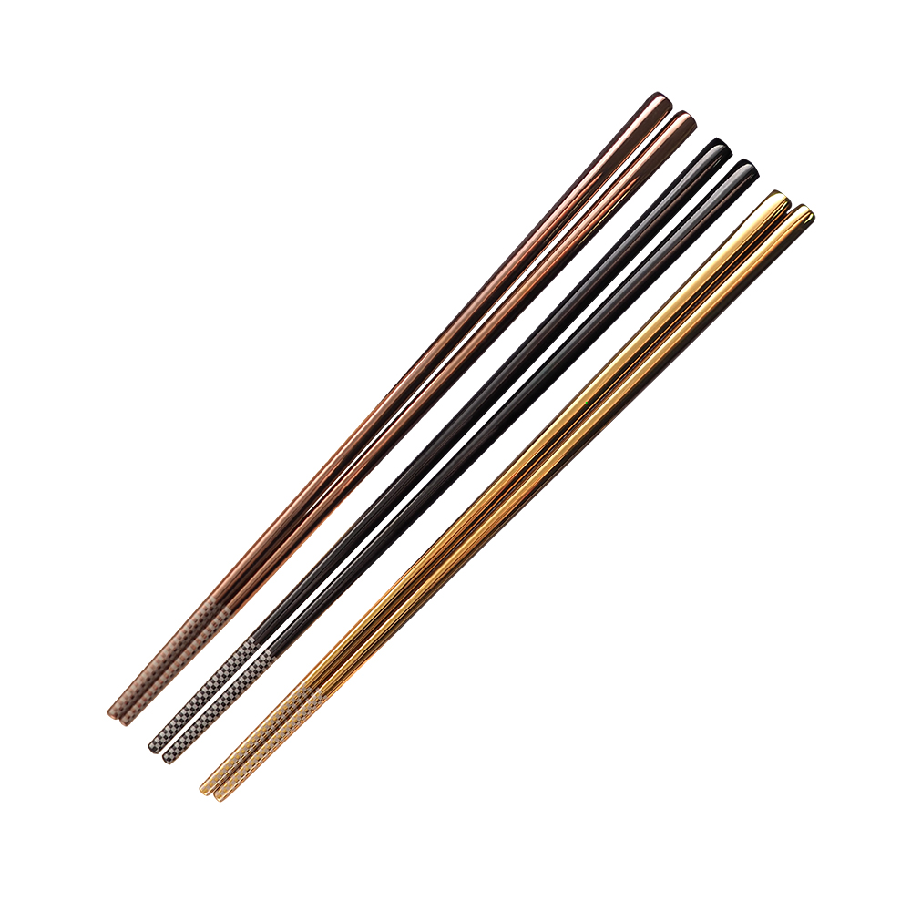CLARE典鑽316不鏽鋼鈦筷-23cm-5雙入X2組, , large