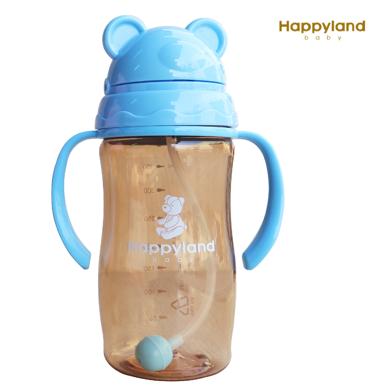 【韓國 HAPPYLAND】 350ML Tritan學習喝水防脹氣果汁杯 喝水杯, , large