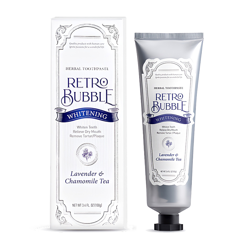【任e購】RETRO BUBBLE-淨化亮白草本精品牙膏&ndash;晚安舒緩茶口味 100g + 乳鐵亮白草本精品漱口水-經典Mojito 350ml, , large