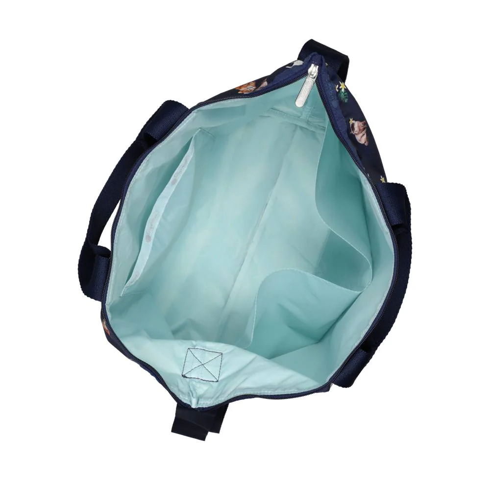Lesportsac Deluxe Easy Carry Tote 手提肩背兩用托特包 購物袋 送禮 禮物 女包(熱帶度假貓咪), , large