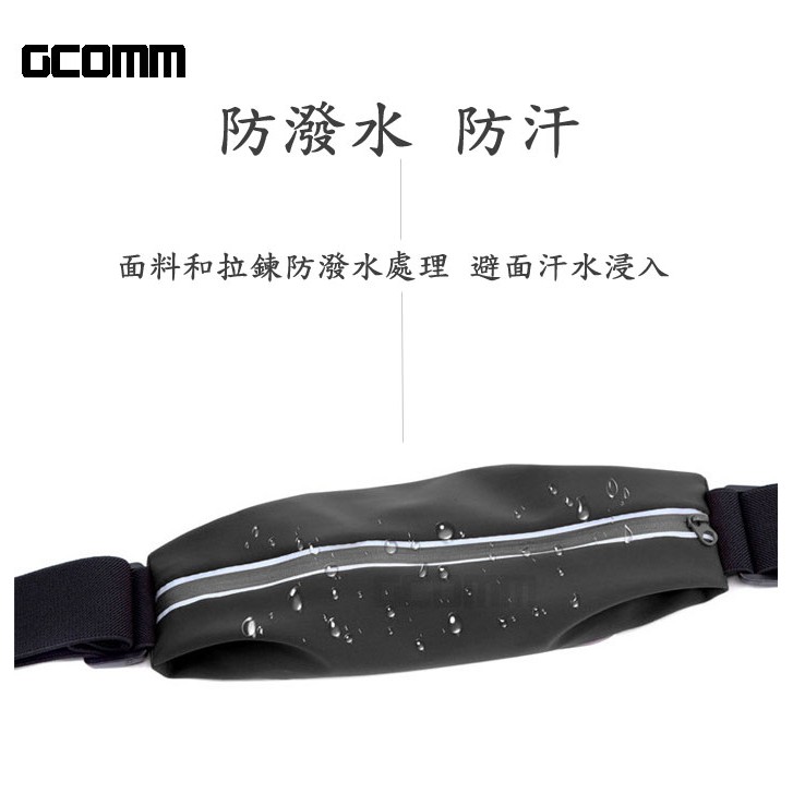 GCOMM SPORT 穿戴式音樂防汗水運動腰包5.7＂通用 經典黑, , large