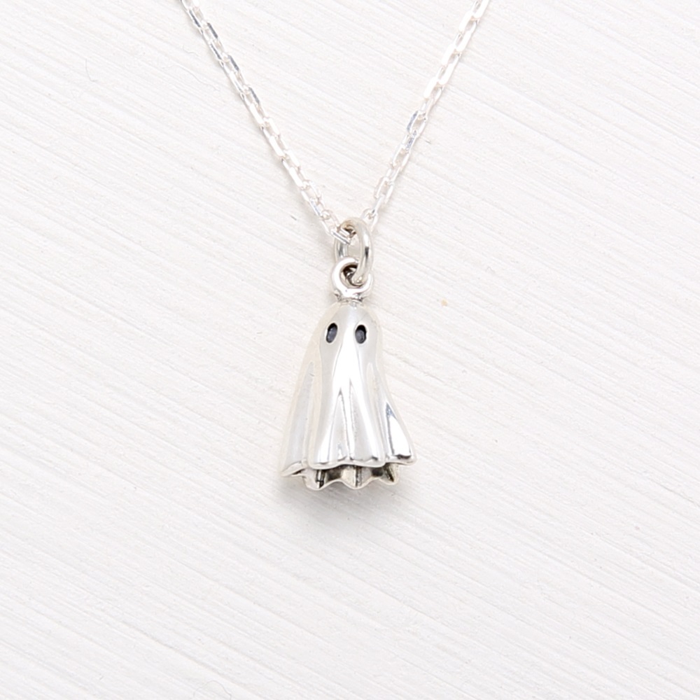 【Angel & Me】Ghost s925 sterling silver necklace Birthday Halloween gift, , large