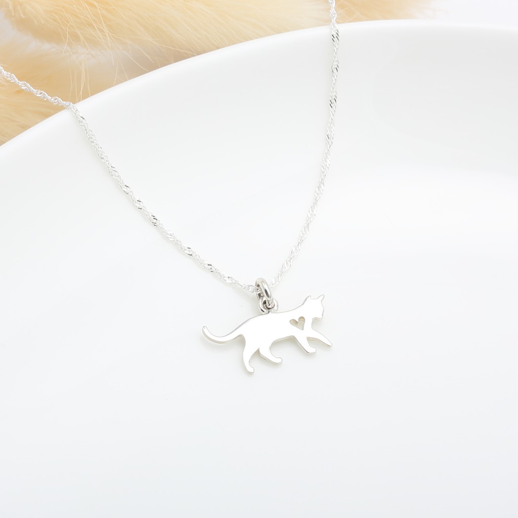 【Angel & Me】Love Cat Kitten Meow s925 sterling silver necklace birthday gift, , large