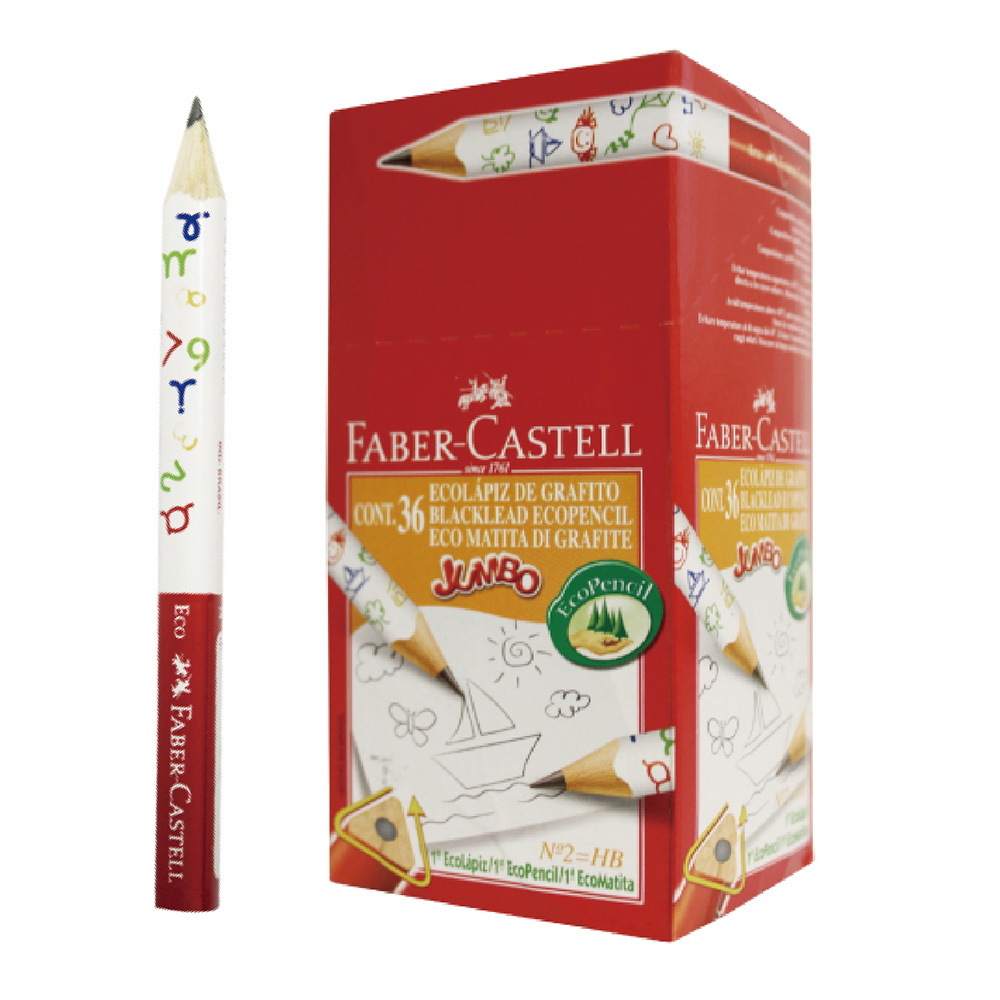 【Faber-Castell】輝柏  3/4學齡大三角鉛筆 36入 / 盒 1205JE, , large