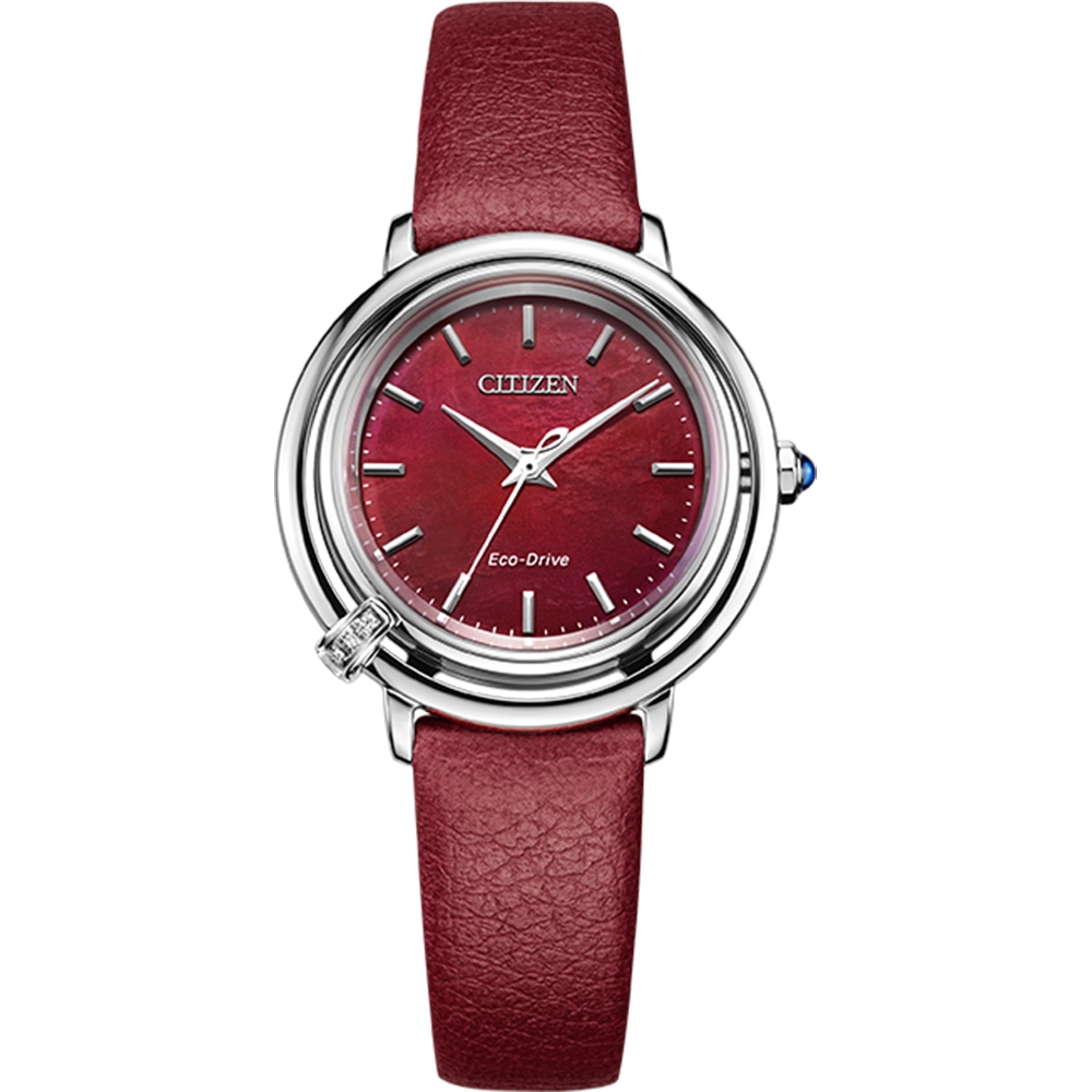 CITIZEN 星辰 L系列 曙光 光動能鑽石女錶 附贈皮革錶帶 EM1090-78X, , large