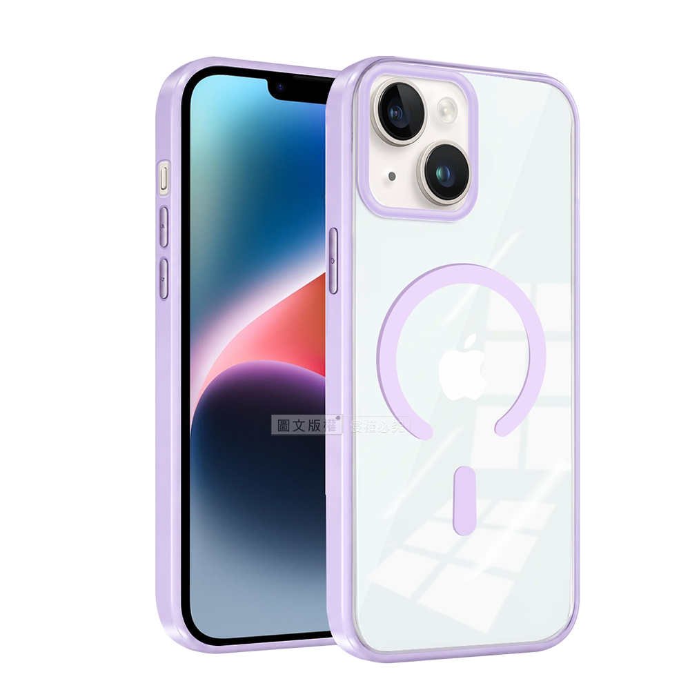 VOORCA 清新糖果色 iPhone 14/13 6.1吋 N52晶透磁吸保護殼 手機殼, , large