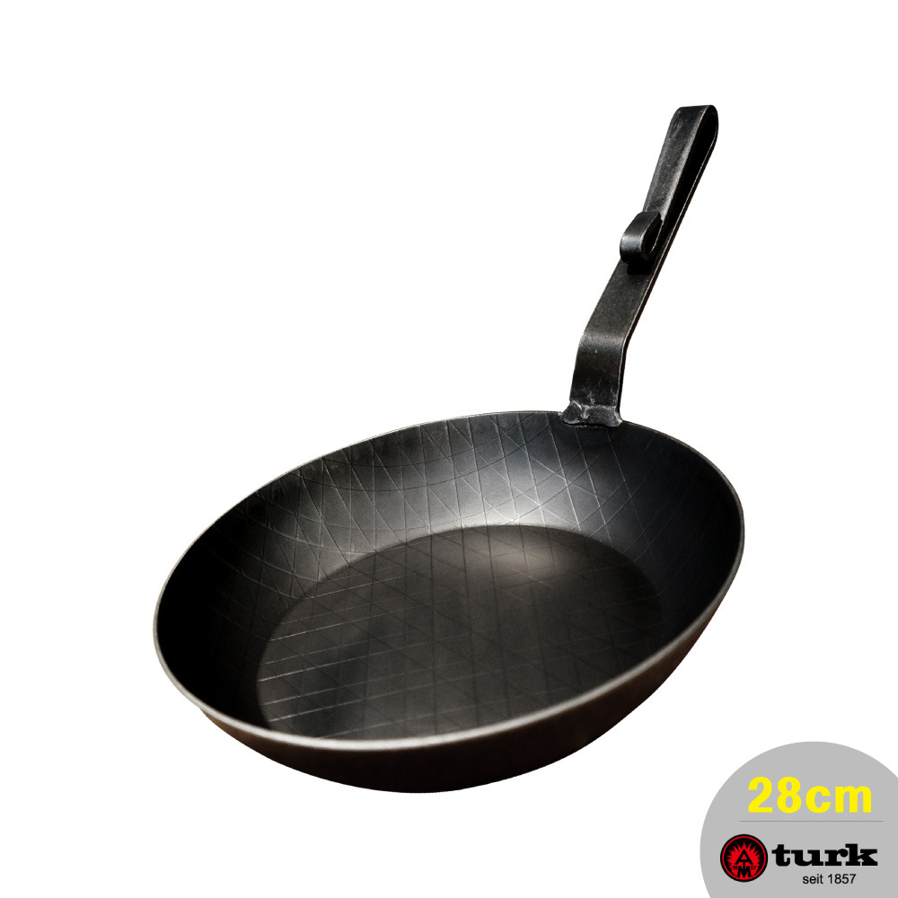 【德國turk土克鐵鍋】熱鍛斜紋 短柄(深鍋)平底鍋 30cm 鐵鍋65330, , large