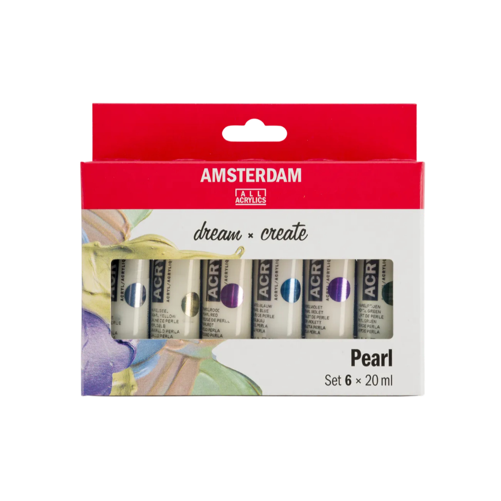 *需預訂 Royal Talens AMSTERDAM 壓克力20ML - 6色套組珍珠, , large