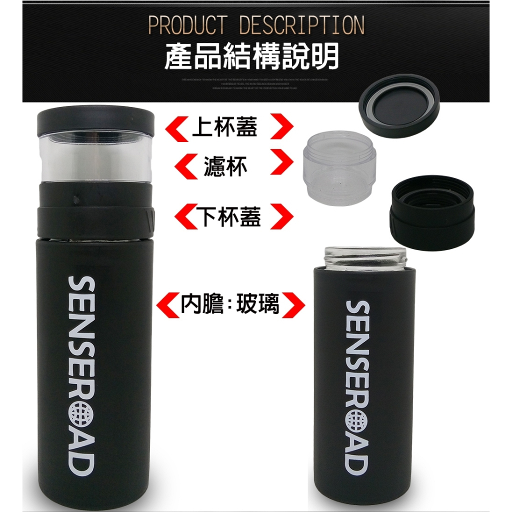 GS MALL 台灣製造 樂活杯 400ml 泡茶杯 樂活杯 隨行杯 玻璃杯 沖泡杯 水杯 保溫壺, , large