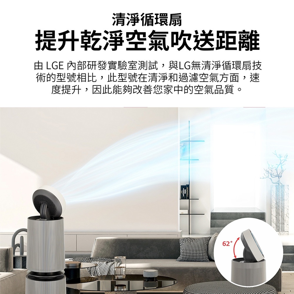 LG  AS101DBY0 PuriCare 360&deg;空氣清淨機 寵物功能增加版二代(雙層), , large