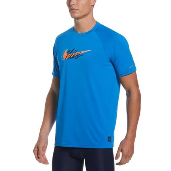 [秉宸] NIKE SCRIPT LOGO 成人男性短袖防曬衣 抗UV NESSC653, , large