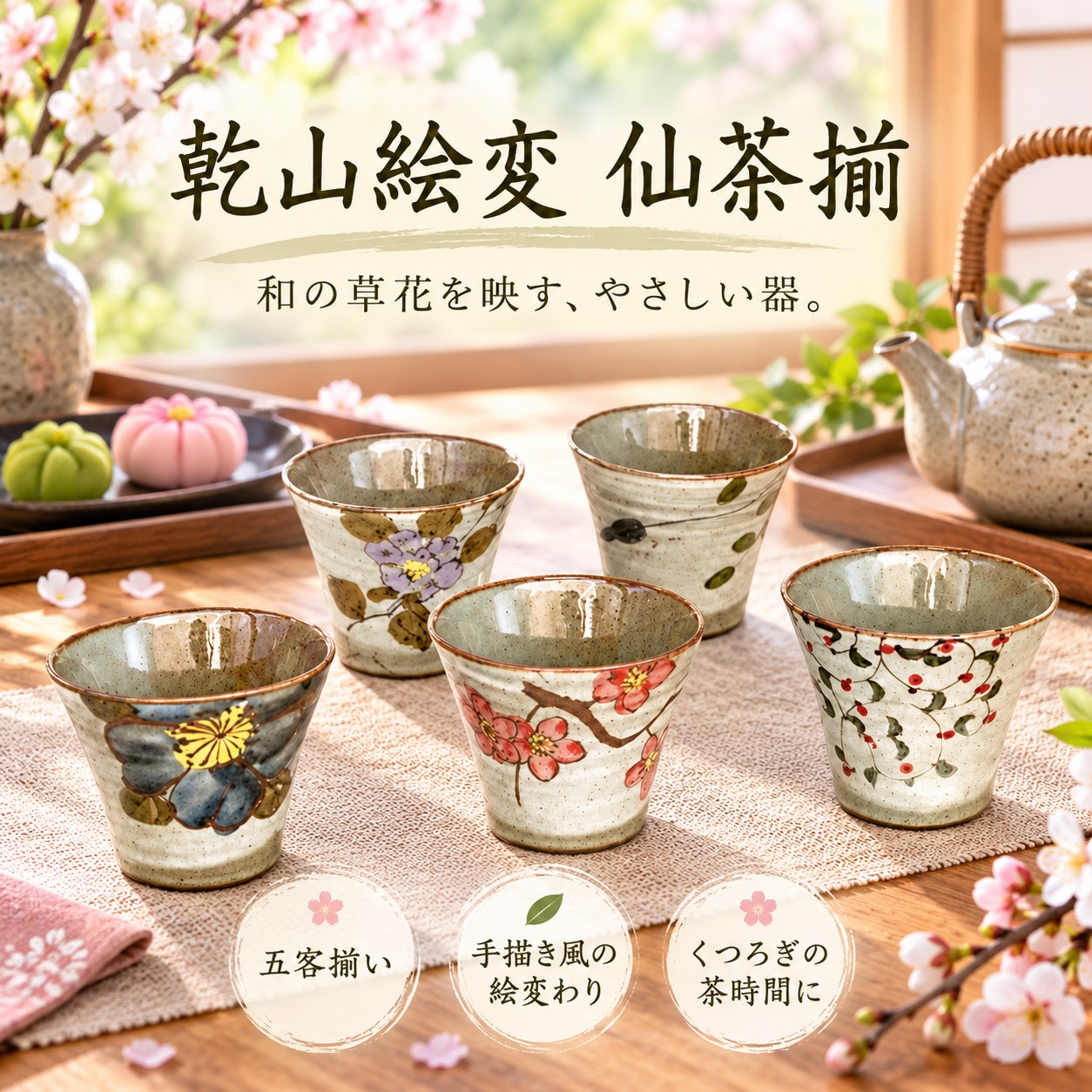 【HIYASU日安工坊】乾山繪變 仙茶揃 <化粧>, , large