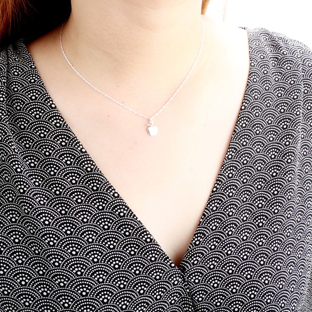 【Angel & Me】Cute apple s925 sterling silver necklace Birthday gift, , large