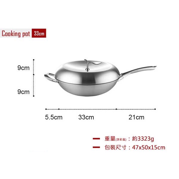PERFECT 理想牌 極緻316不鏽鋼蘋果型七層複合金炒鍋附蓋蘋果鍋 28cm單把平底鍋-Leidea樂德兒, , large