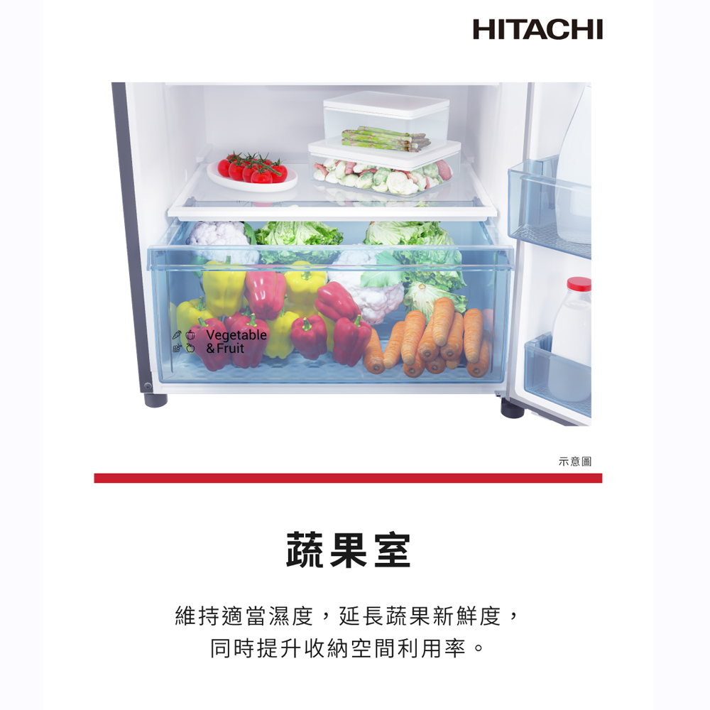 HITACHI 日立 376公升變頻兩門冰箱-典雅白 HRTN6408SPWHTW, , large