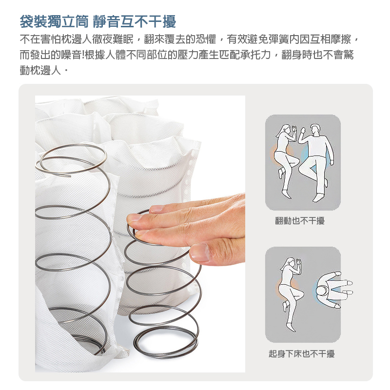 【KIKY】四代英式雙面可睡四線獨立筒床墊, , large