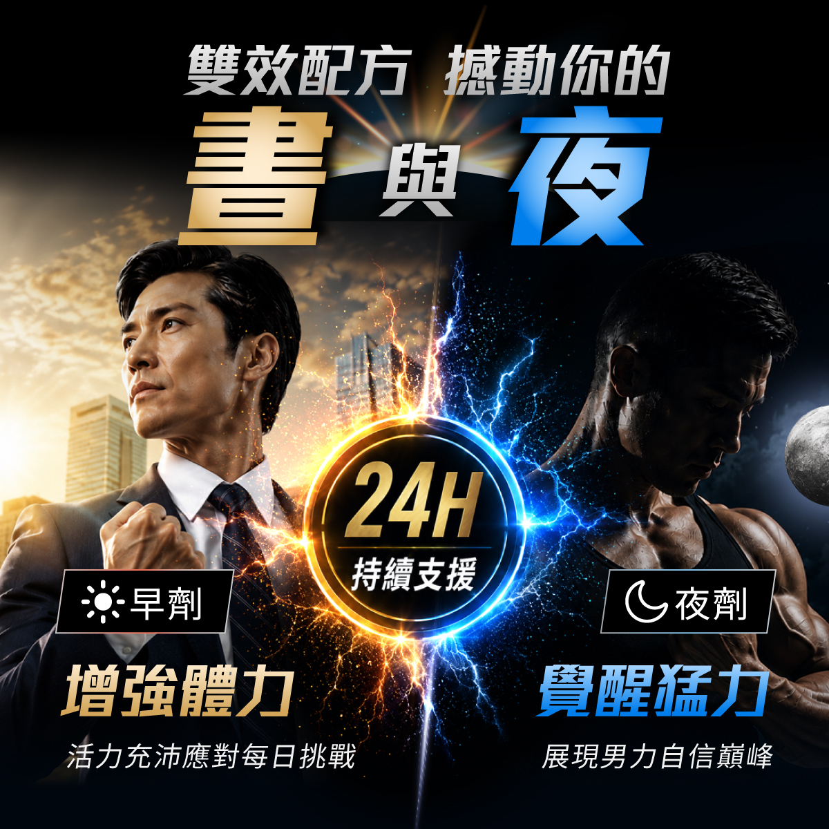 戰瑪-晝夜黑瑪卡雙效組 (黑瑪卡&紅景天、南非醉茄&葫蘆巴), , large