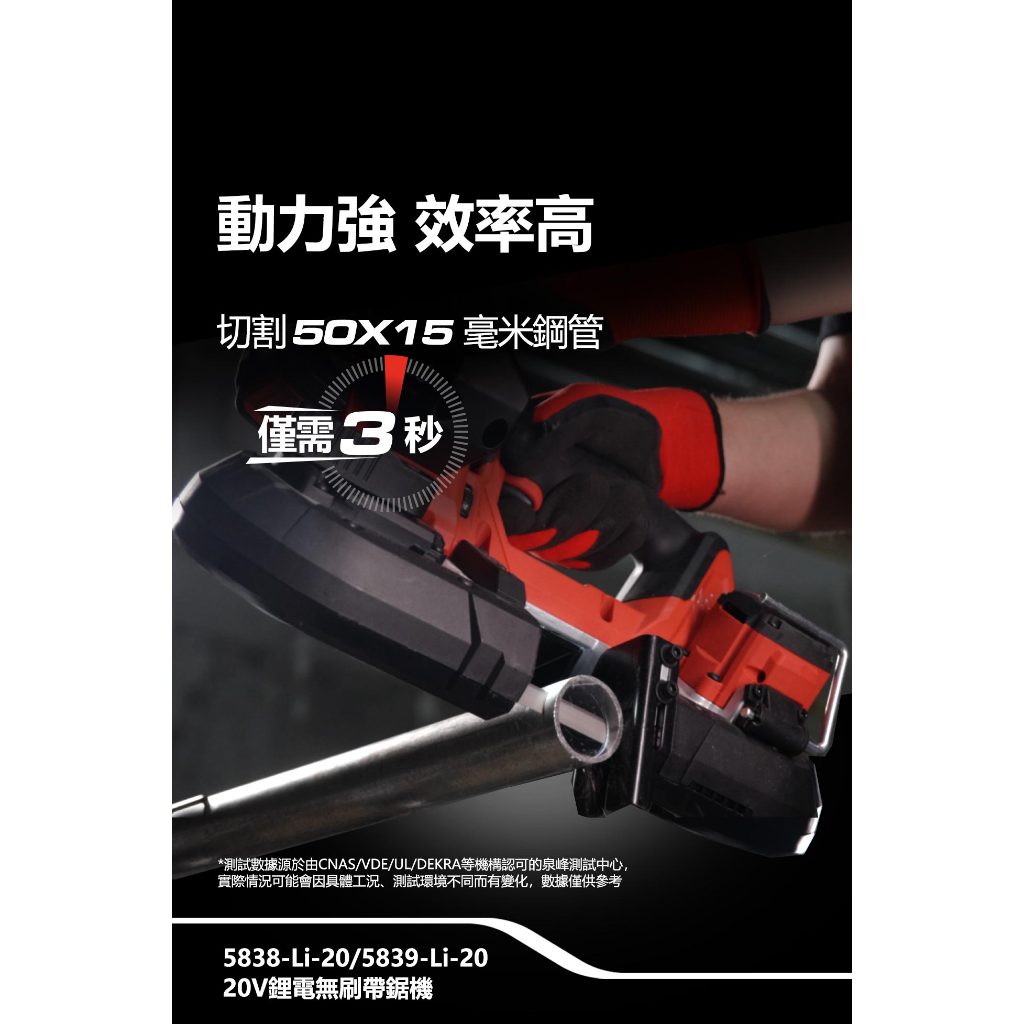 WIN五金 DEVON 大有 充電式帶鋸機 <5839-Li-20++5.0電組>手持便攜式多功能金屬鋰電切割機鋼鋸條, , large