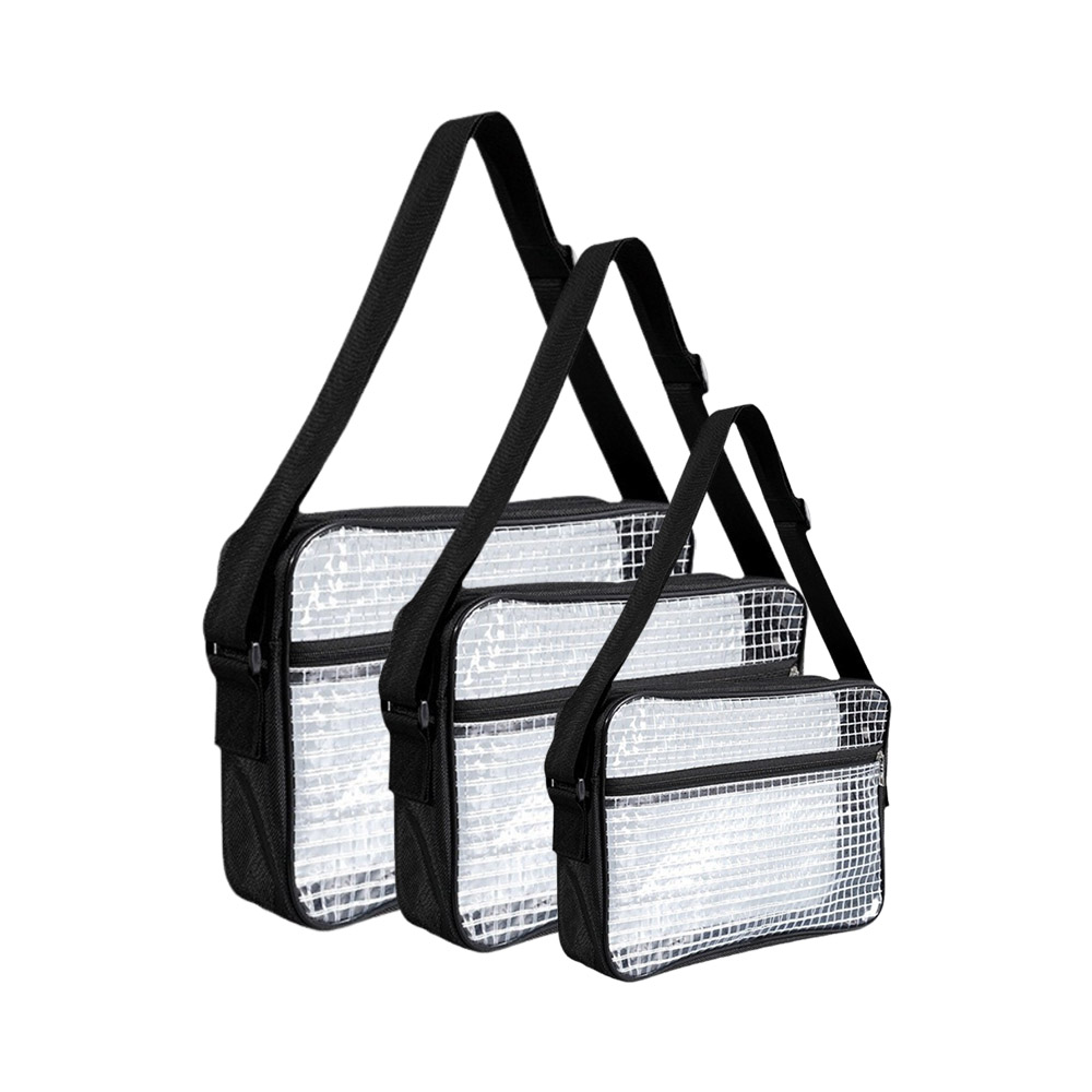 Large size (no dividers) transparent mesh sling bag for crossbody use, 40*30*8cm (17 inches), , large