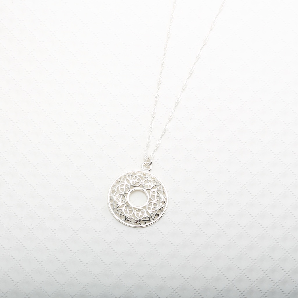 【Angel & Me】Complete Filigree s925 sterling silver necklace birthday gift, , large