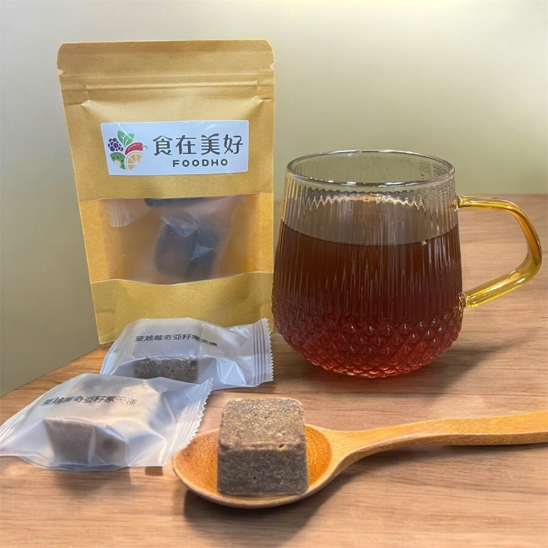 FOODHO - My Bubble Bar | Cranberry Chia Jelly Brown Sugar Cubes (17g x 2 Trial Pack), , large