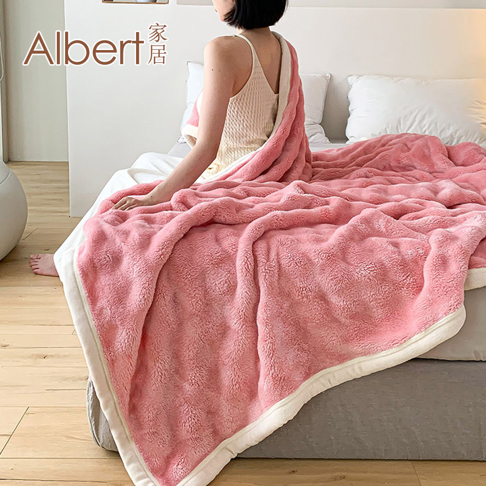【Albert bedding】Rabbitblanket_SakuraPink, , large