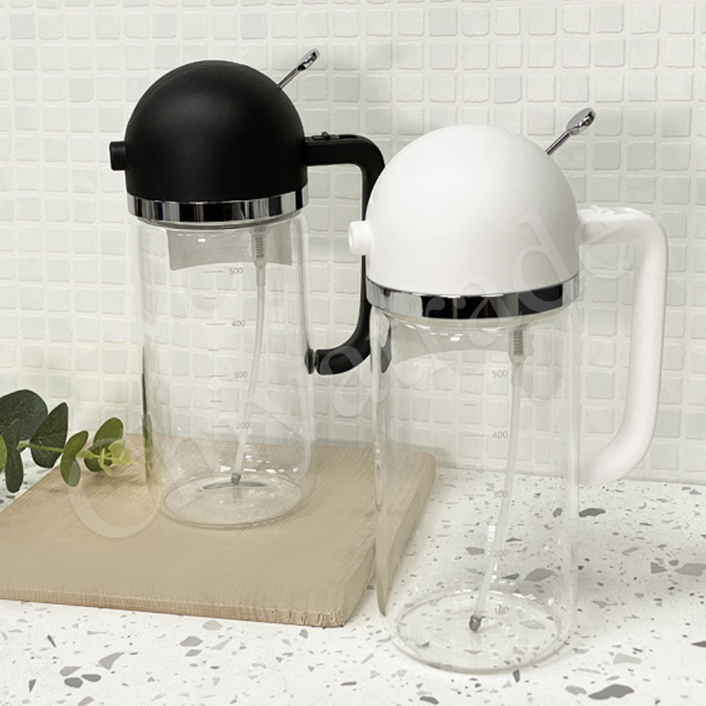 【百科良品】兩用型 自動開合油壺 噴油壺 防漏回流 調味瓶 550ml, , large