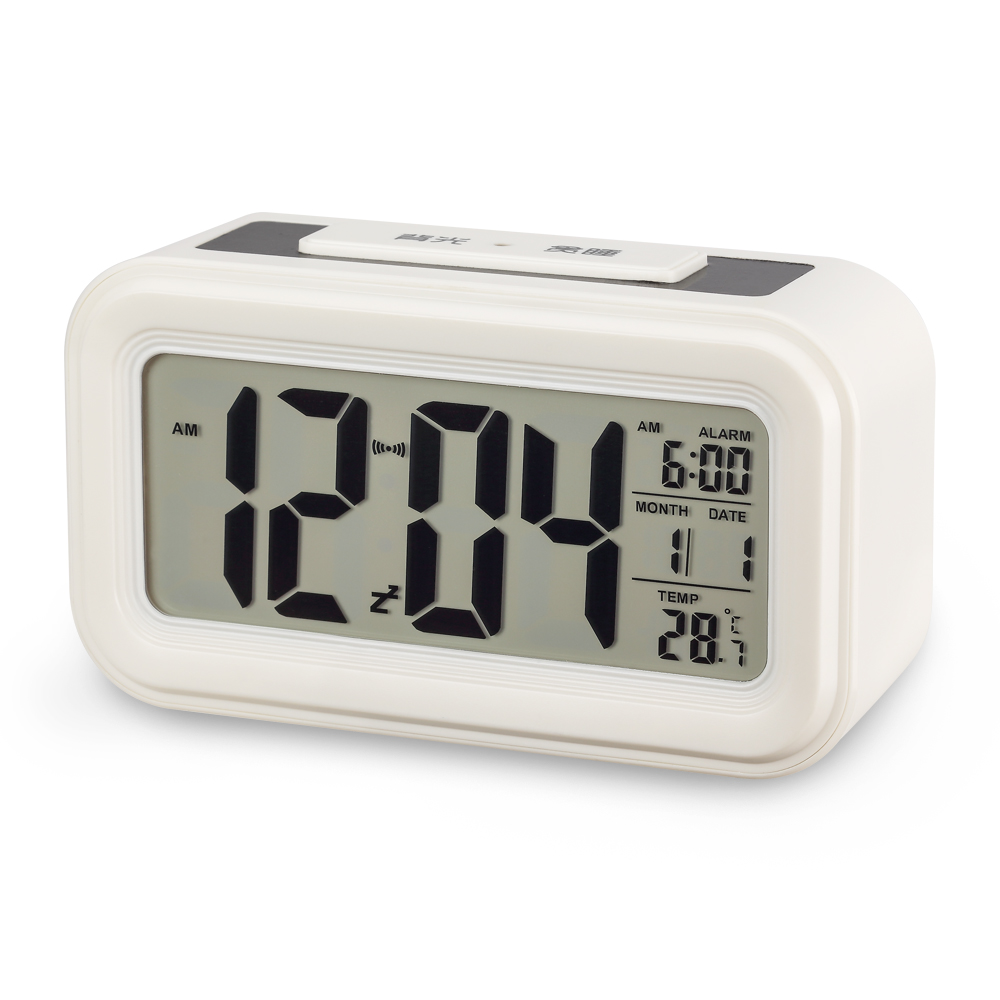 [RONEVER] LCD智慧鬧鐘 CK007-1 白, , large