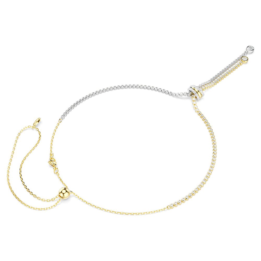 SWAROVSKI 施華洛世奇 Hyperbola Y字形優雅繩結雙色項鍊 送禮 禮物 推薦(5752854), , large