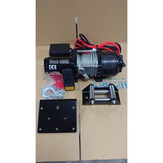 WIN五金 松盈牌DC-12V/24V LBS-6000 車用捲揚機付無線遙控 捲揚機 電動吊車 吊車 電動絞盤 電動捲線機 車用救援, , large