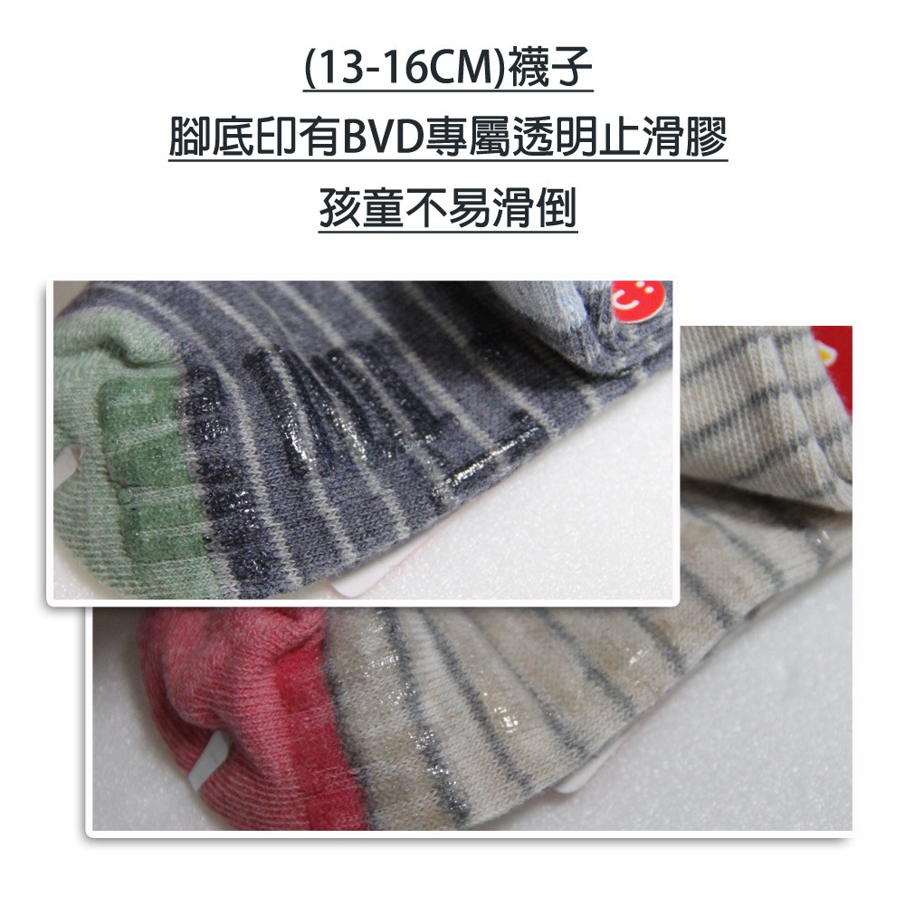 【BVD】自在條紋3/4童襪-B261 短襪, , large