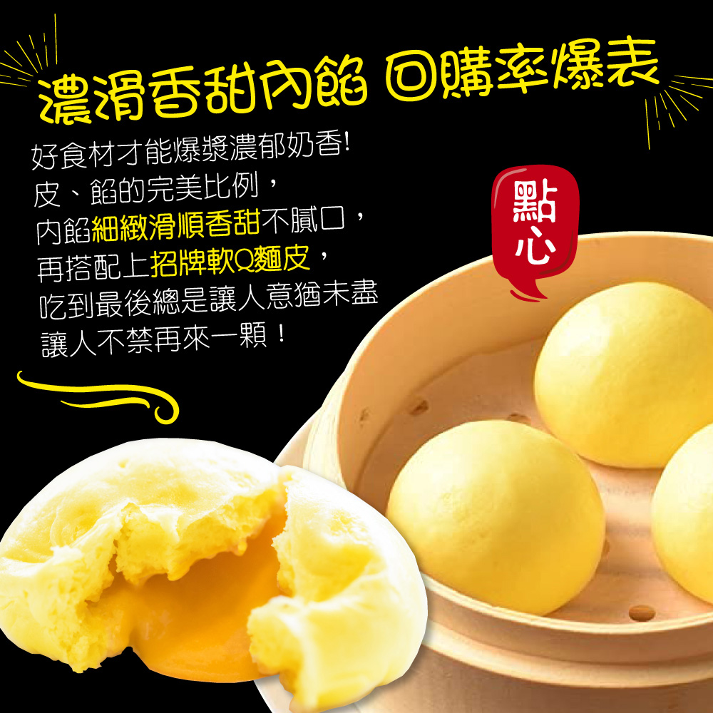 赤豪家庭私廚 經典奶黃包6顆(60g&plusmn;10%/顆/6顆1包)_任選, , large