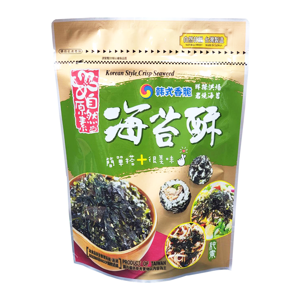 自然原素 韓式海苔酥30g/袋 [3包免運], , large