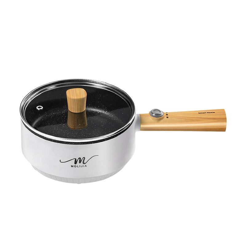 【MOLIJIA 魔力家】1.6L-M18多功能美食料理不沾電火快煮烹飪鍋-白木紋, , large
