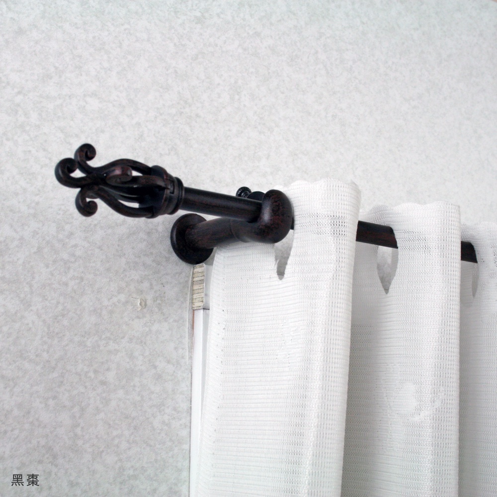 Mini Telescopic Curtain Rod &ndash; Jellyfish Design Finials | 56-97 cm | &Oslash;9.8/7.8mm | Vintage European Style | For Small Windows & Doorways-Brushed Nickel, , large