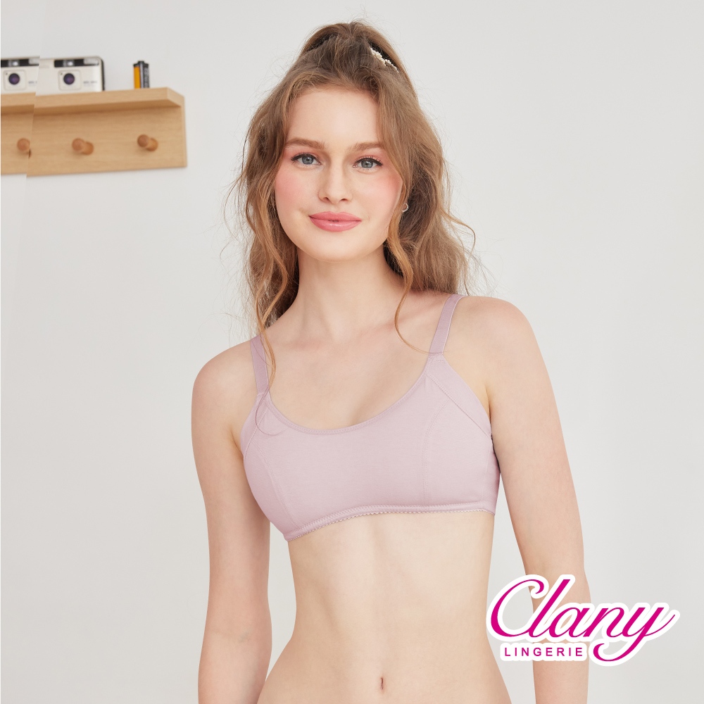【可蘭霓Clany】台灣製抑菌竹纖維棉柔無鋼圈胸衣 S-Q/2XL無感內衣 8051-91 水晶紫, , large