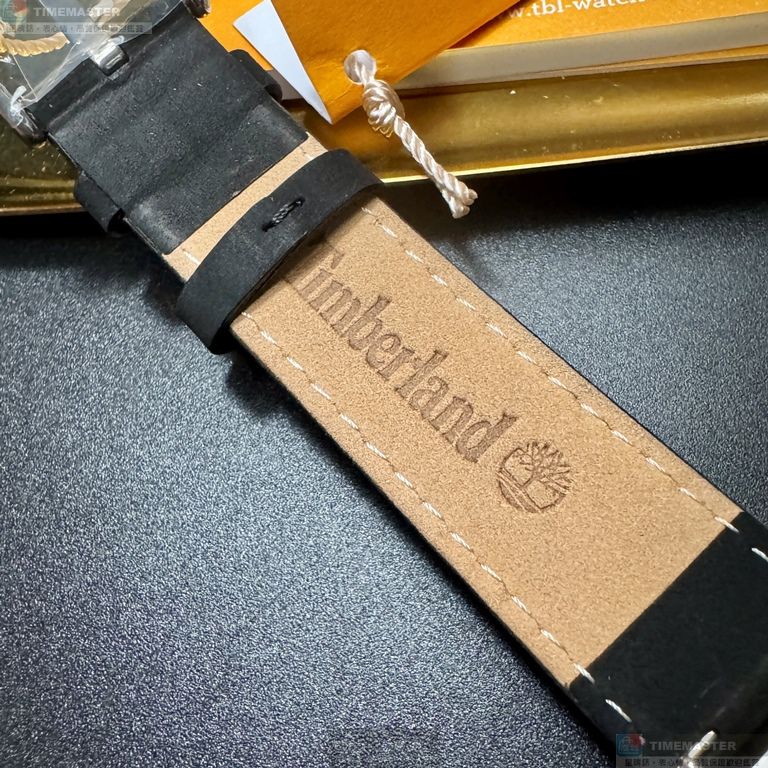 [星晴錶業]新品牌手錶,42mm,TL57207黑色錶面寶藍錶殼深黑色真皮皮革錶帶款, , large