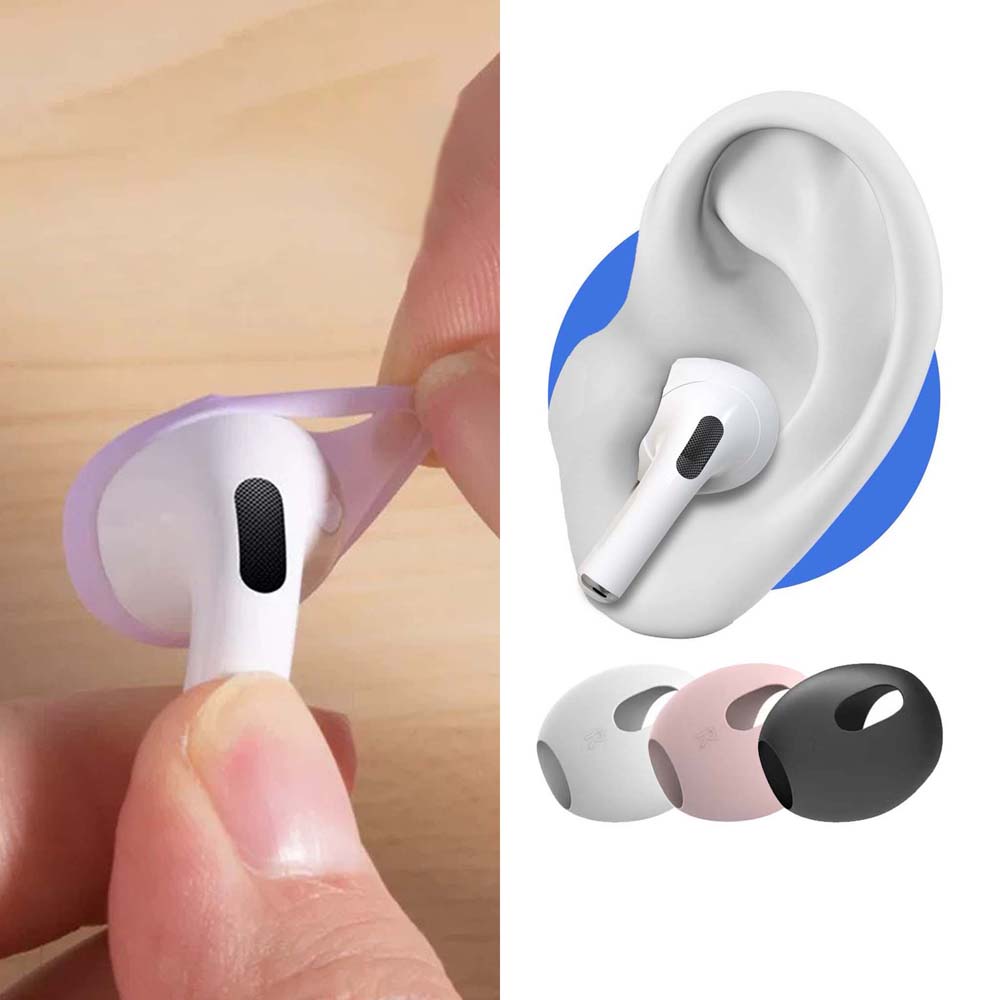【山水之寶】AirPods4 防滑耳帽 超薄親膚矽膠素色耳帽 防滑防油防汙 1對裝 裝上耳帽後仍可正常閉合充電艙充電, , large