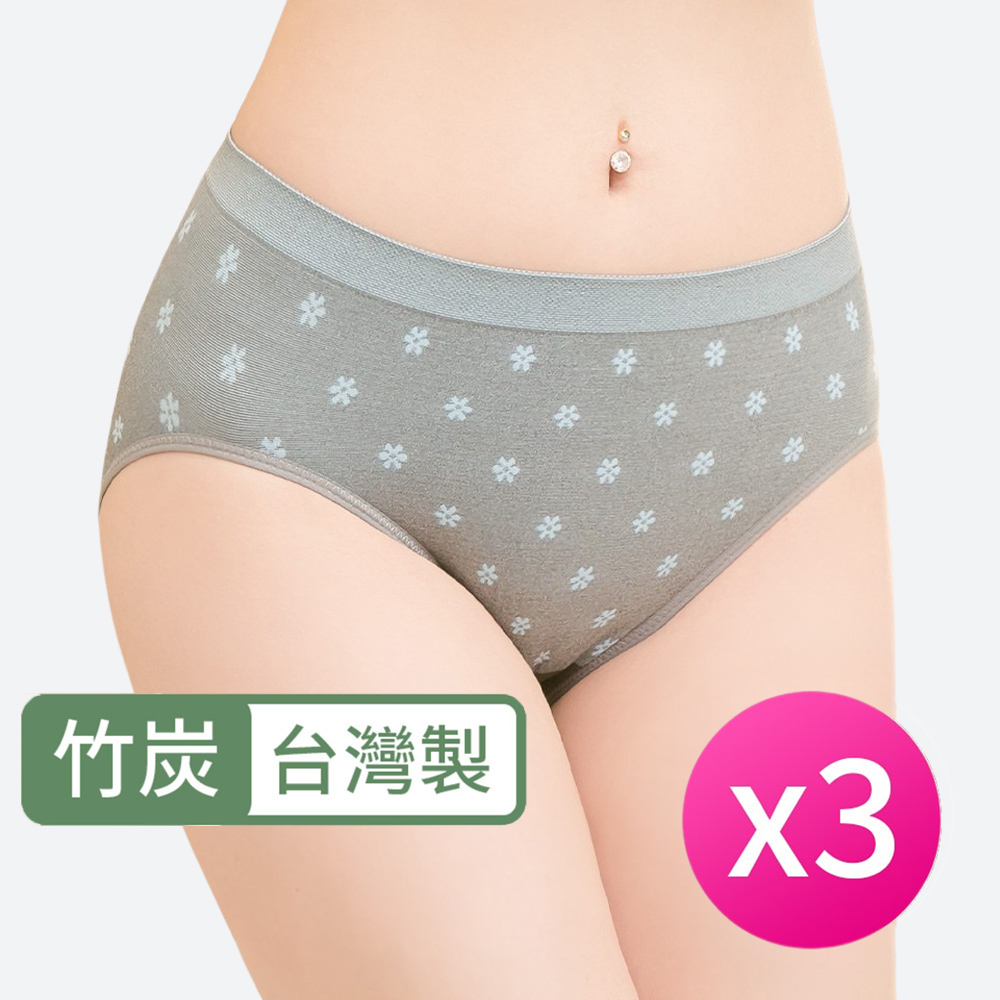 [席艾妮]台灣製竹炭纖維彈力無縫內褲, , large