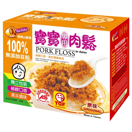 [ 媽媽的廚房 ] 寶寶專用肉鬆 (原味) 156克 * 12 盒, , large