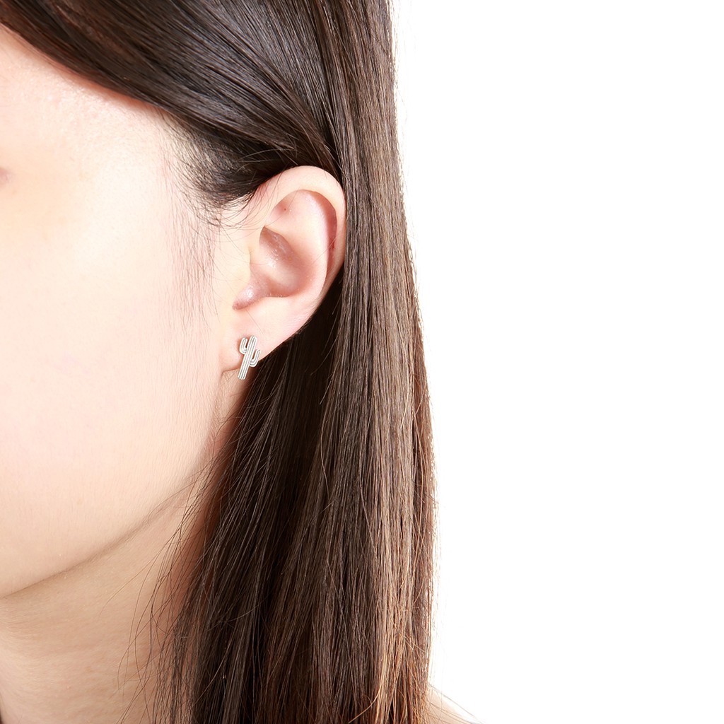 【Angel & Me】Cactus s925 sterling silver Post earrings Valentine Day gift, , large