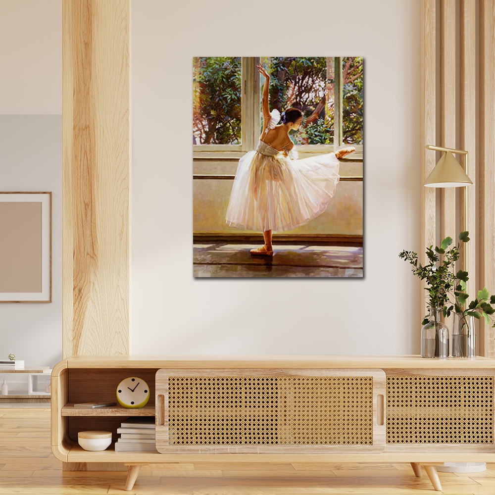 【御畫房】芭蕾舞之一 國家一級畫師手繪油畫60&times;80cm(VF-160), , large