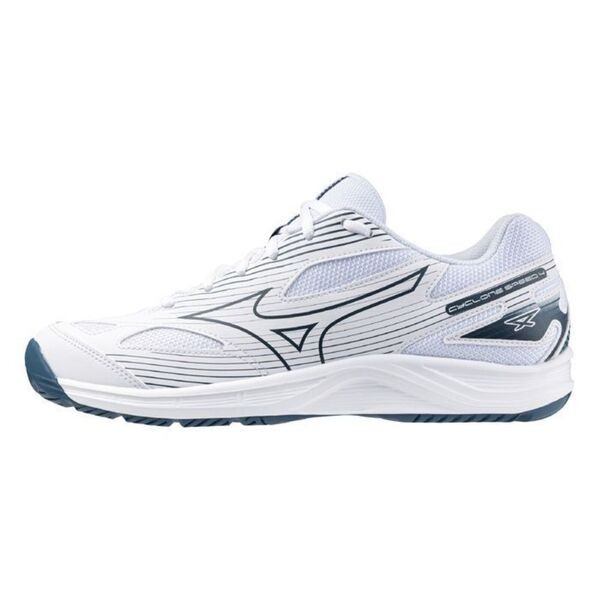 Mizuno Cyclone Speed 4 男女 排球鞋 基本款 運動 訓練 輕量 白藍 [V1GA238021], , large