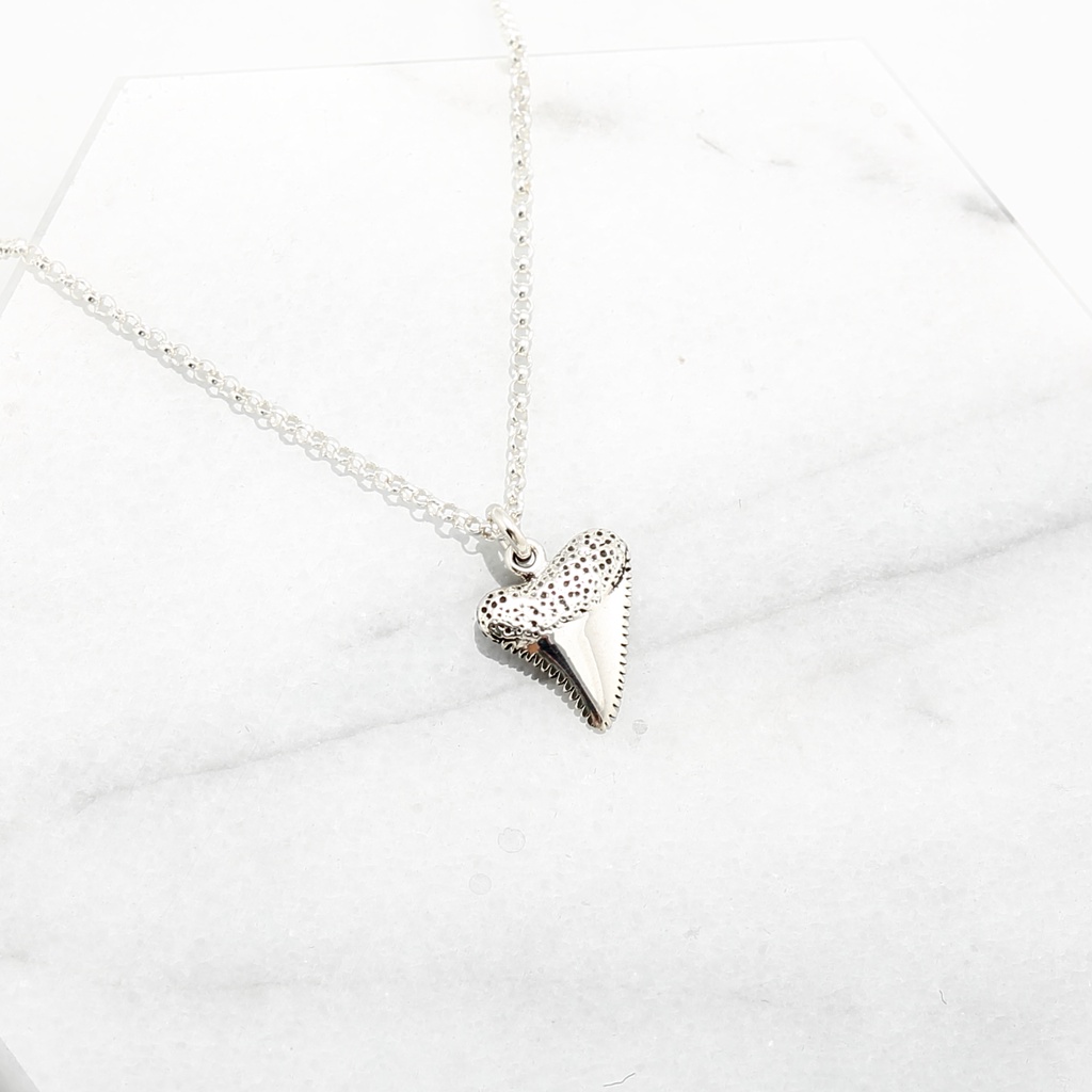 【Angel & Me】Shark Tooth s925 sterling silver necklace Birthday gift, , large