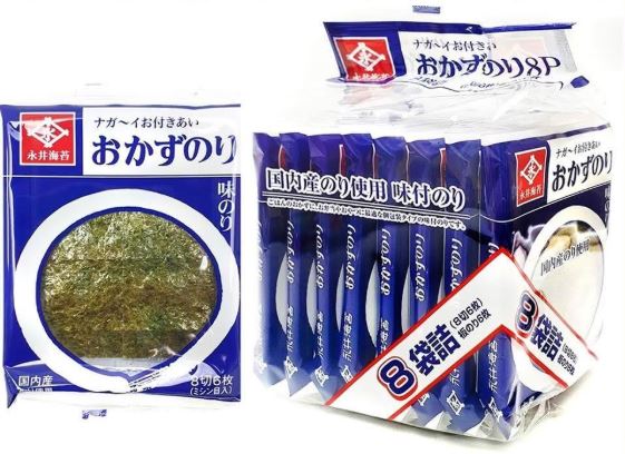 日本永井海苔 味付海苔片 8袋入, , large