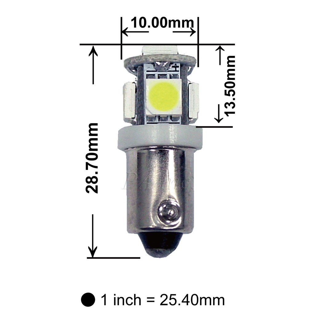 【PA LED】BA9S 平角 BAX9S 斜角 5晶 15晶體 SMD LED 白光 室內燈 小燈 定位燈, , large