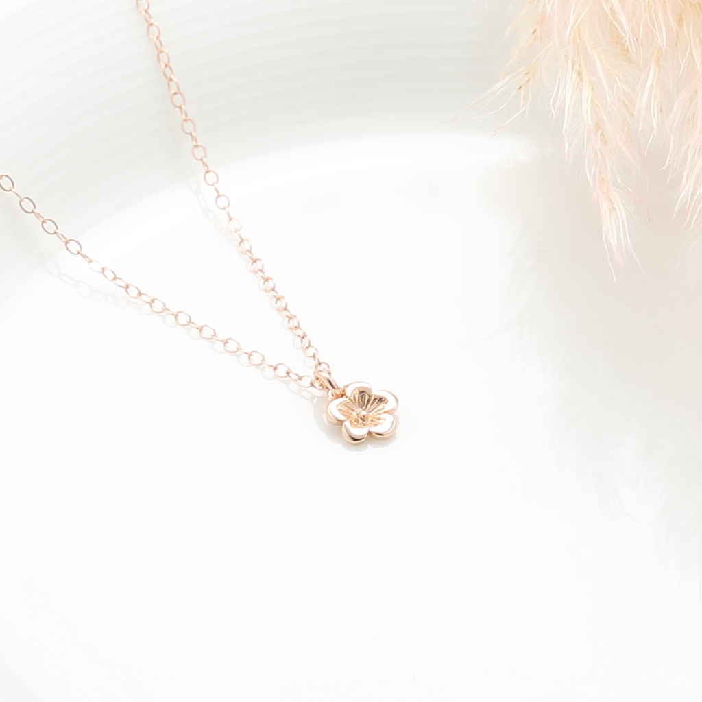 【Angel & Me】梅花 s925 純銀 厚鍍 18k 玫瑰金項鍊 情人節 禮物, , large