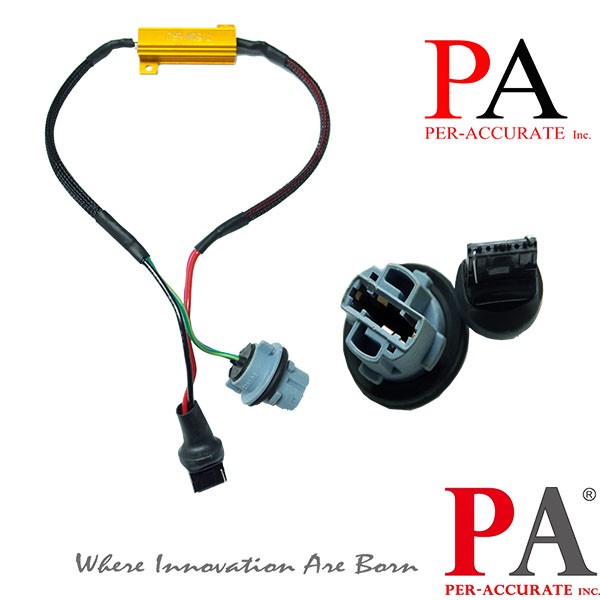 【PA LED】T20 單芯 7440 對接式 LED HID 解碼器 黃金電阻 消除故障燈 故障碼 方向燈防快閃, , large