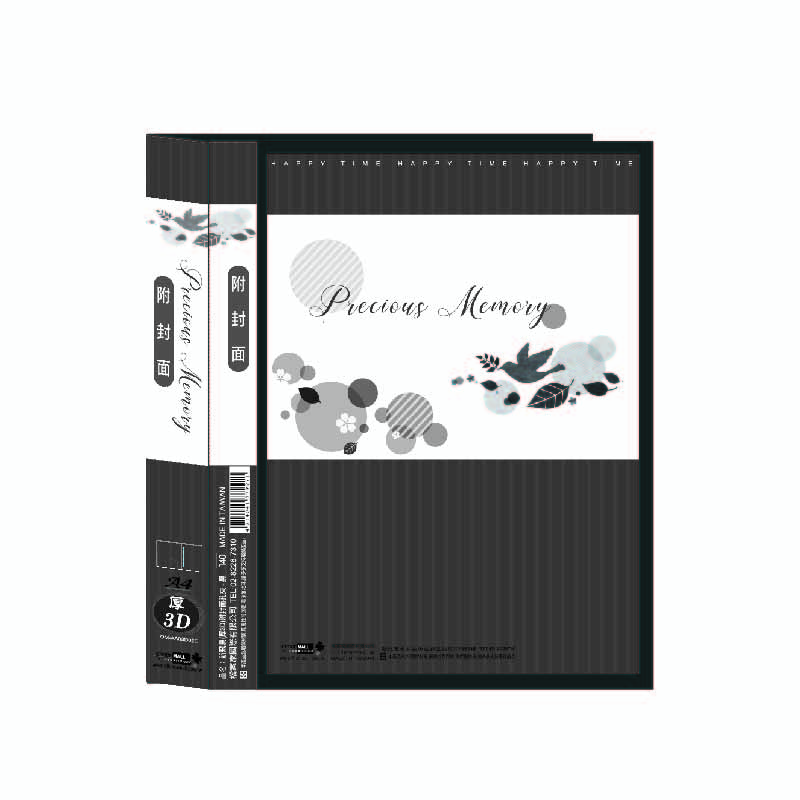 【檔案家】新飛鳥(厚3D)附封面孔夾-黑 (35mm)  OM-AA03D02E, , large